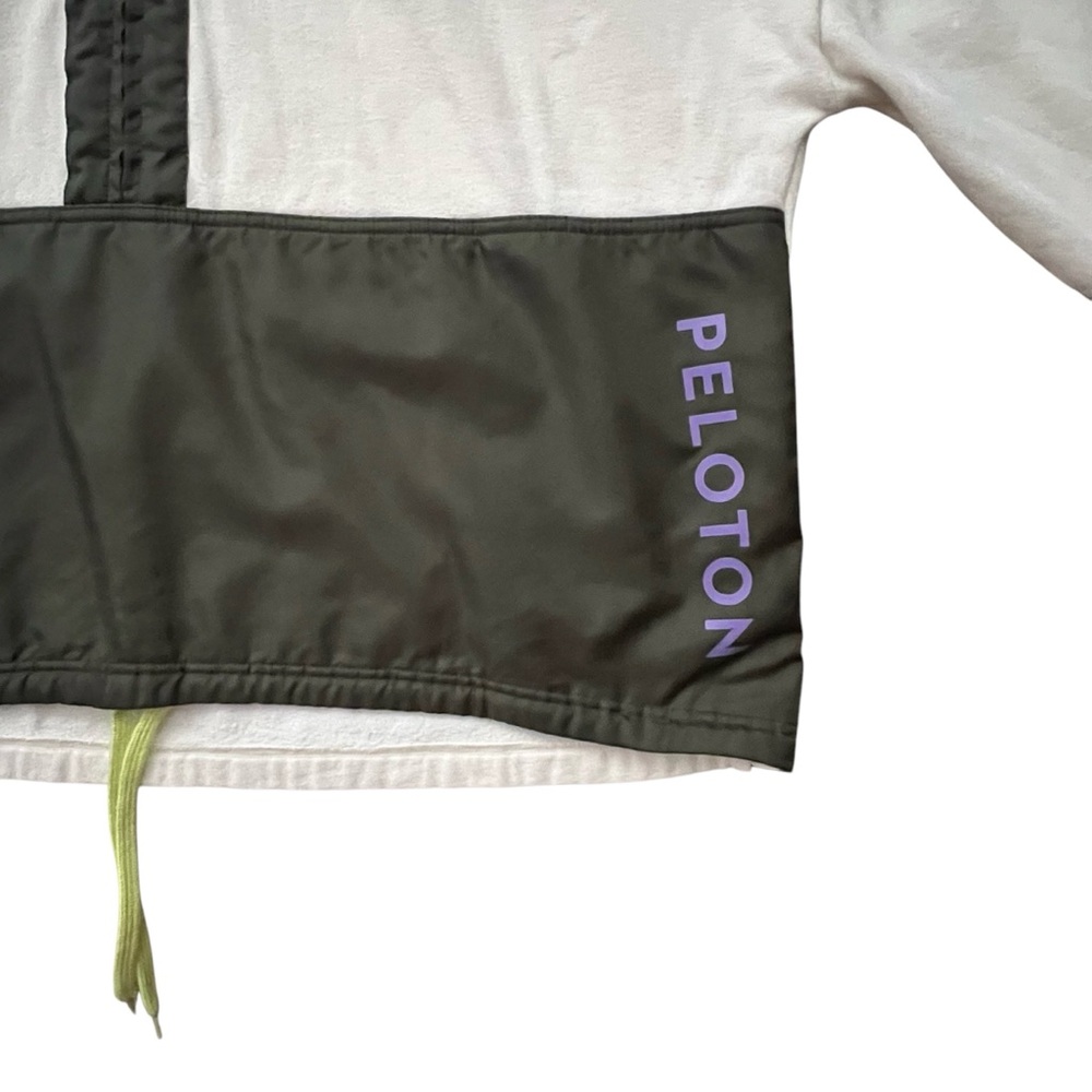 Peloton - Half Zip Together We Can Pullover Sweatshirt - Cream & Green XXL - Picture 5 of 8